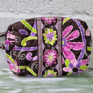 VERA BRADLEY Cosmetic Makeup Toiletry Accessory Bag Quilted Travel Pouch Floral